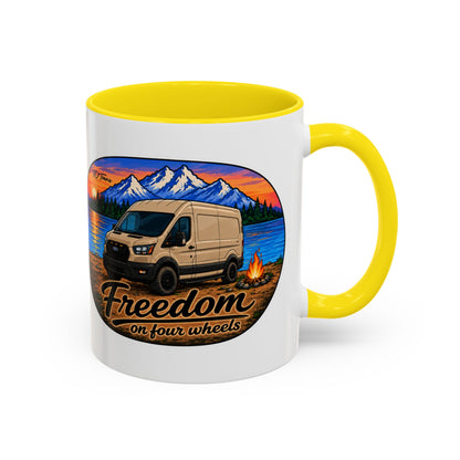 Ford Transit Freedom on Four Wheels Accent Coffee Mug (11, 15oz)