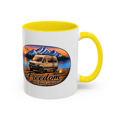 Sprinter Van Freedom on Four Wheels Accent Coffee Mug (11, 15oz)