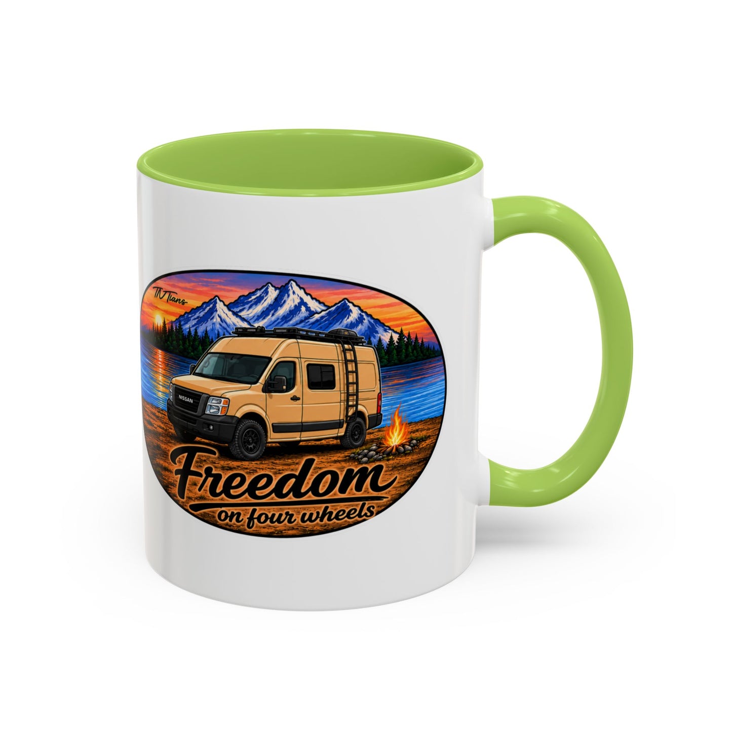 Nissan NV Freedom on Four Wheels Merch Accent Coffee Mug (11, 15oz)
