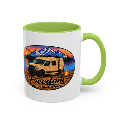 Nissan NV Freedom on Four Wheels Merch Accent Coffee Mug (11, 15oz)