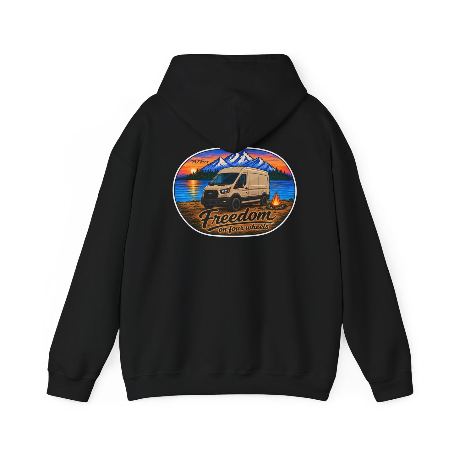 Ford Transit Merchandise Freedom on Four Wheels Unisex Heavy Blend™ Hooded Sweatshirt