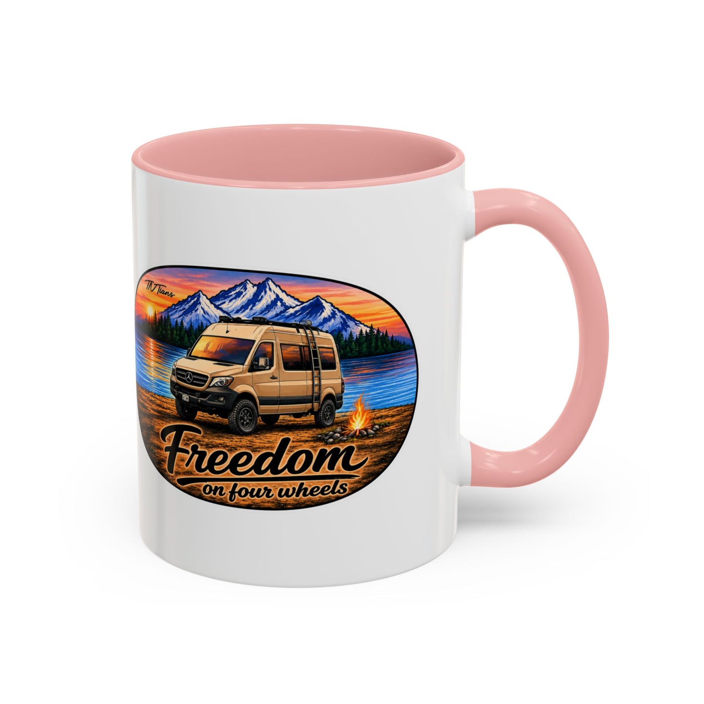 Sprinter Van Freedom on Four Wheels Accent Coffee Mug (11, 15oz)