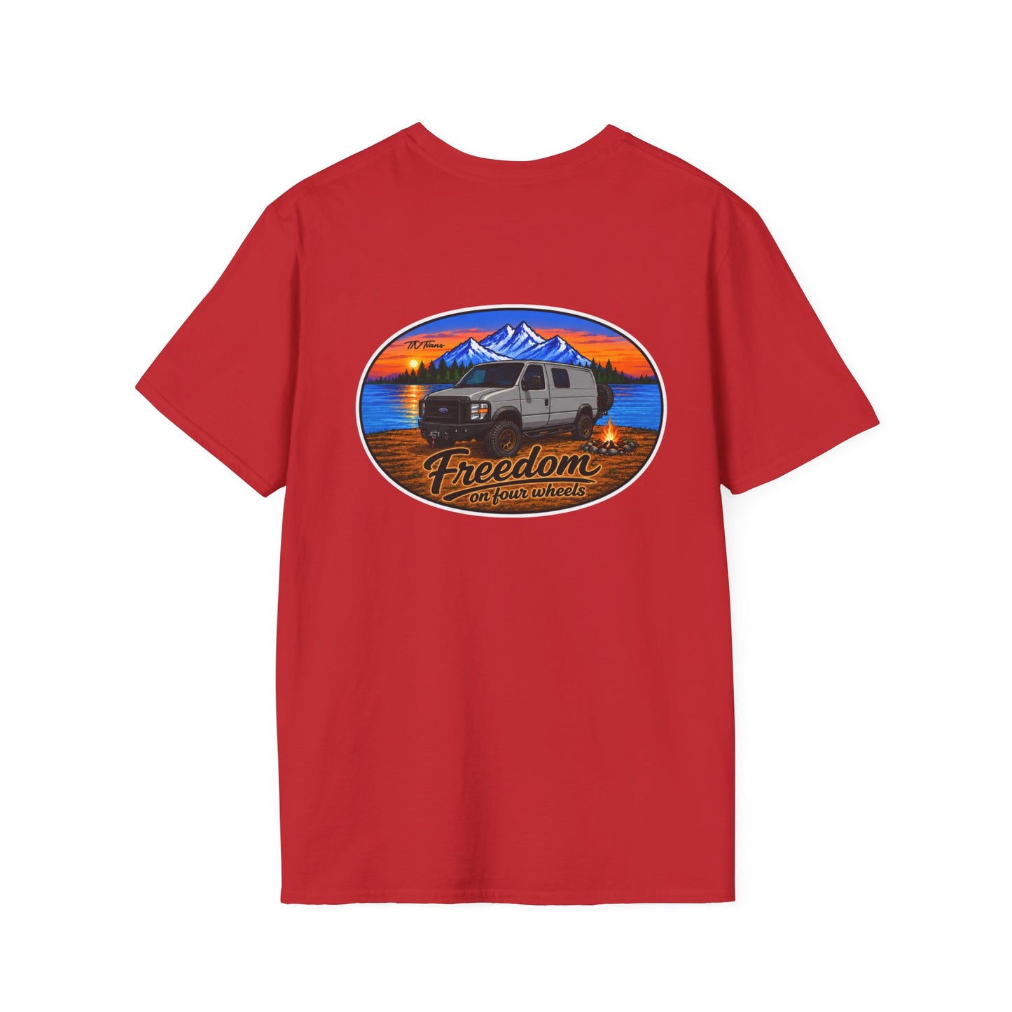 Ford Econoline Freedom on Four Wheels Unisex Softstyle T-Shirt