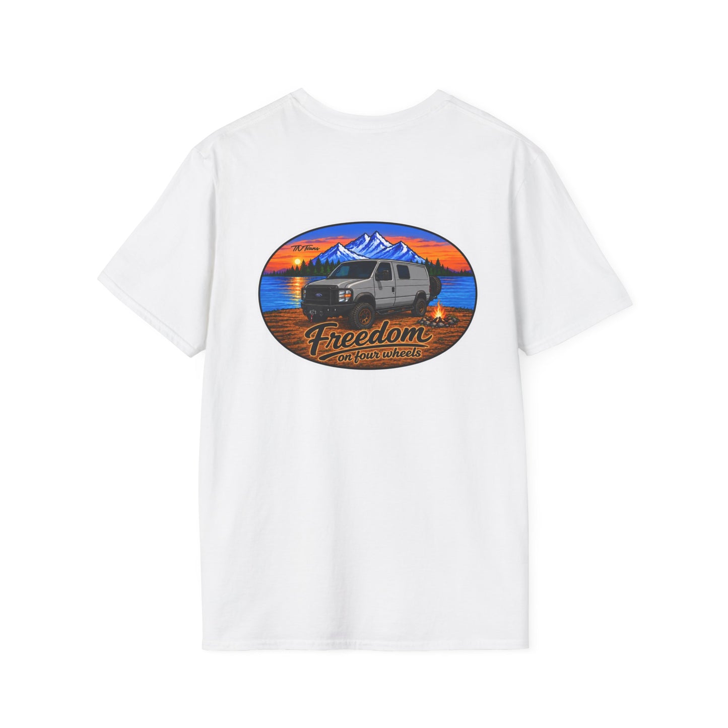 Ford Econoline Freedom on Four Wheels Unisex Softstyle T-Shirt