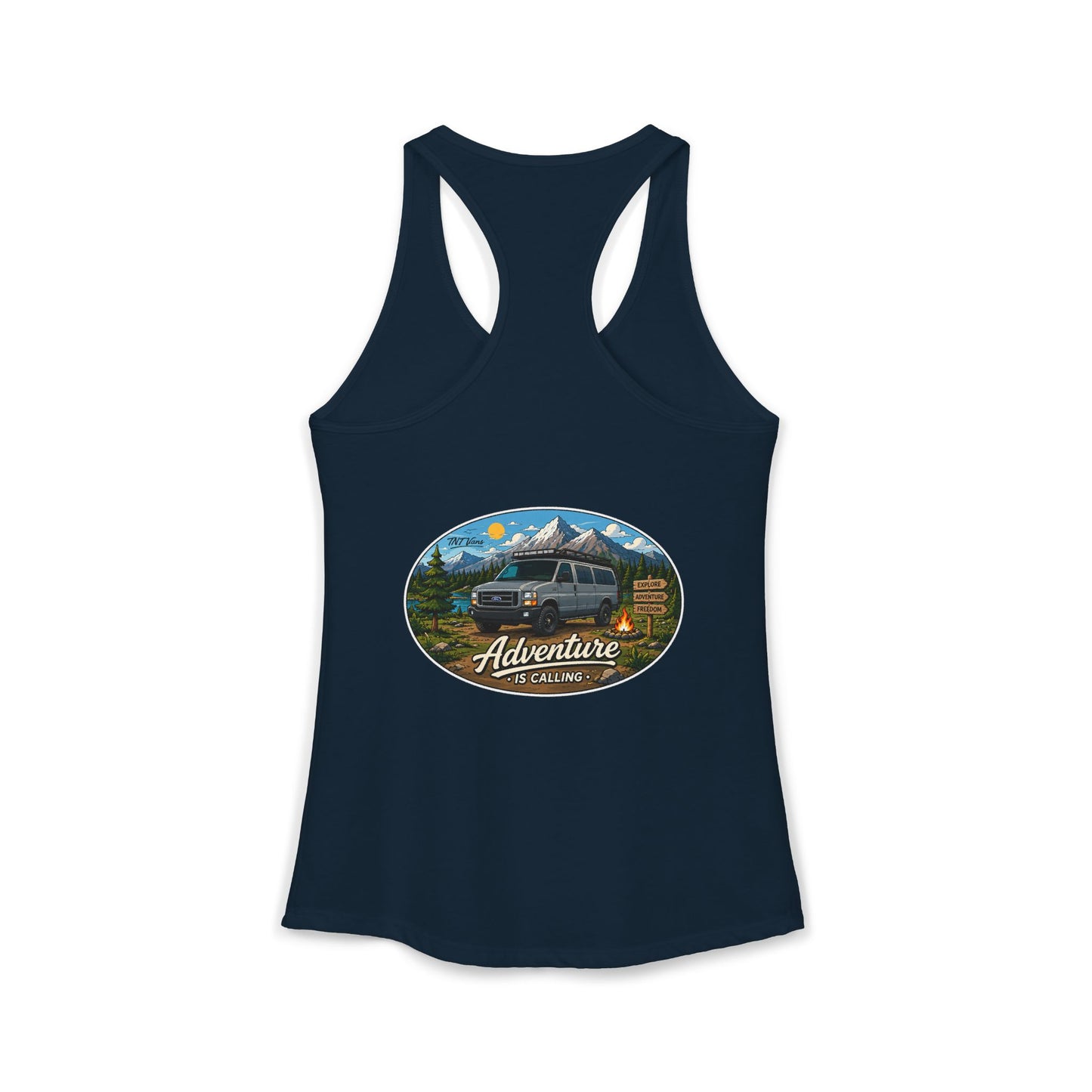 Ford Econoline Merchandise Adventure is Calling Women's Ideal Racerback Tank