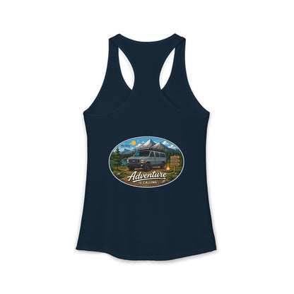 Ford Econoline Merchandise Adventure is Calling Women's Ideal Racerback Tank