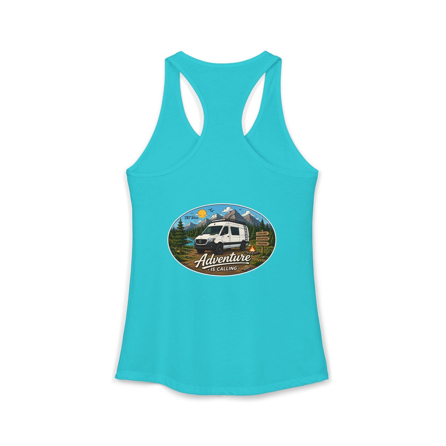 Mercedes Sprinter Merchandise Adventure is Calling Women's Ideal Racerback Tank