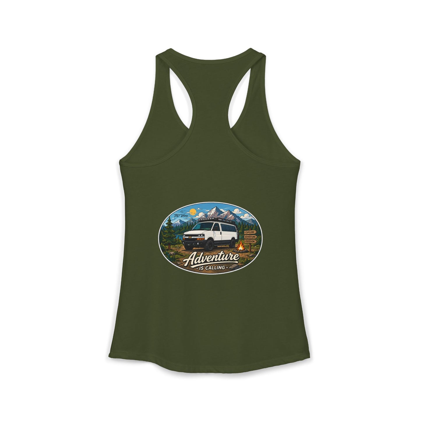 Chevy Express Merchandise Adventure is Calling Women's Ideal Racerback Tank