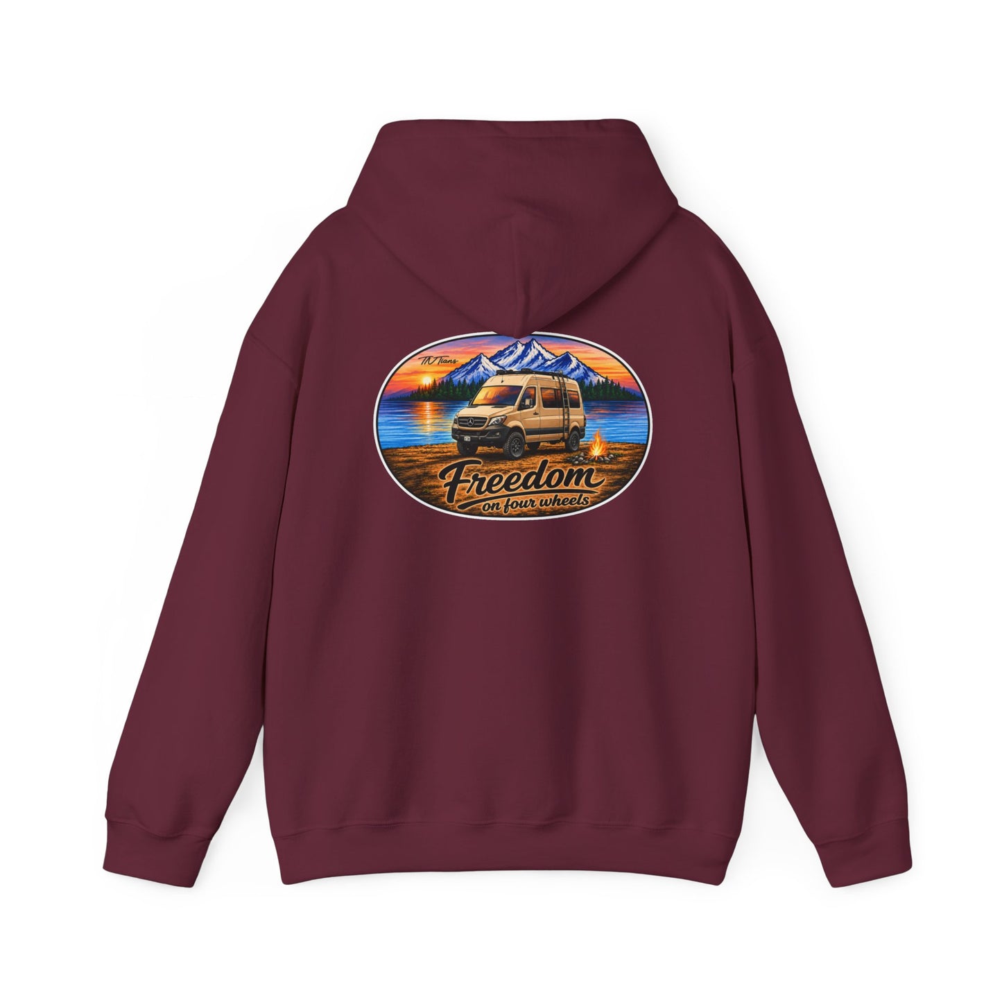 Mercedes Sprinter Merchandise Freedom on Four Wheels Unisex Heavy Blend™ Hooded Sweatshirt