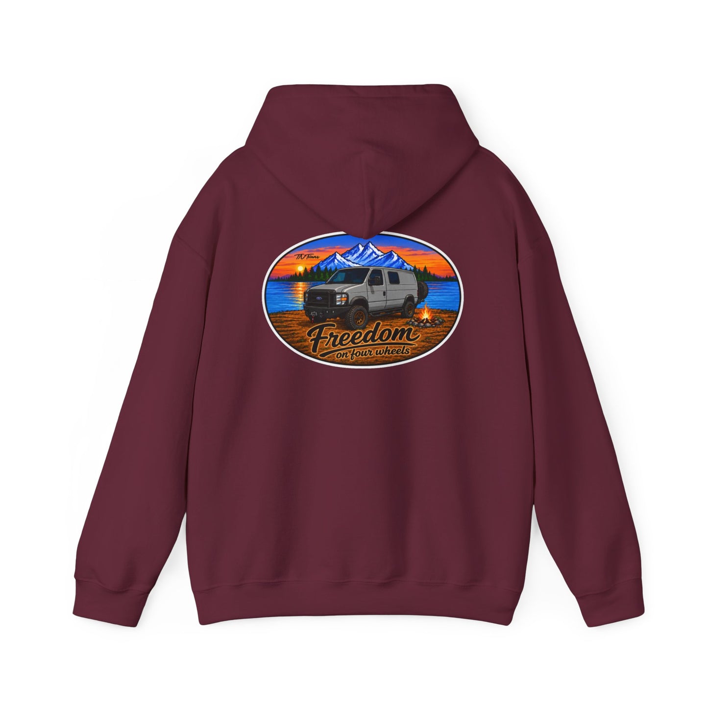 Ford Econoline Merchandise Freedom on Four Wheels Unisex Heavy Blend™ Hooded Sweatshirt