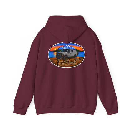 Ford Econoline Merchandise Freedom on Four Wheels Unisex Heavy Blend™ Hooded Sweatshirt