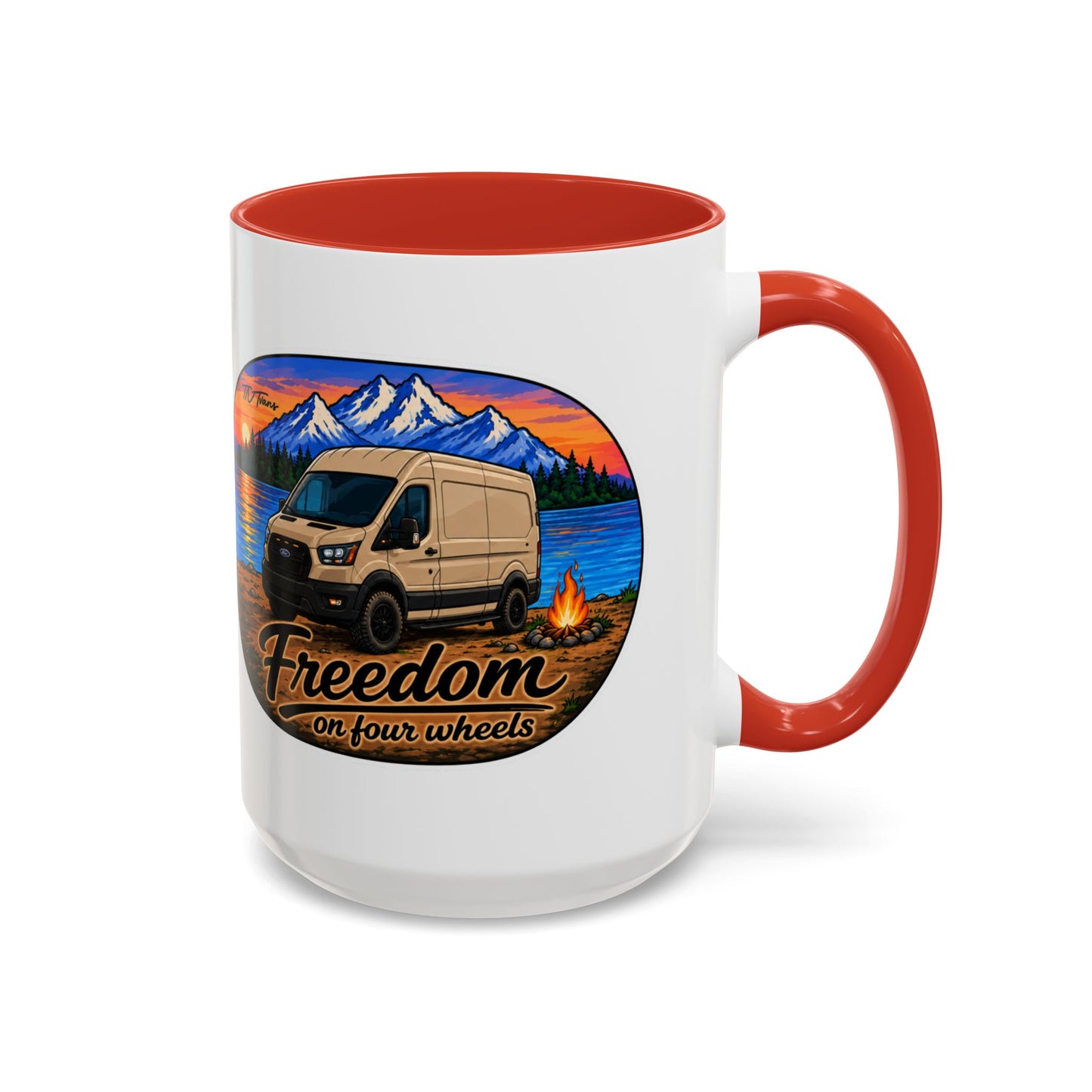 Ford Transit Freedom on Four Wheels Accent Coffee Mug (11, 15oz)