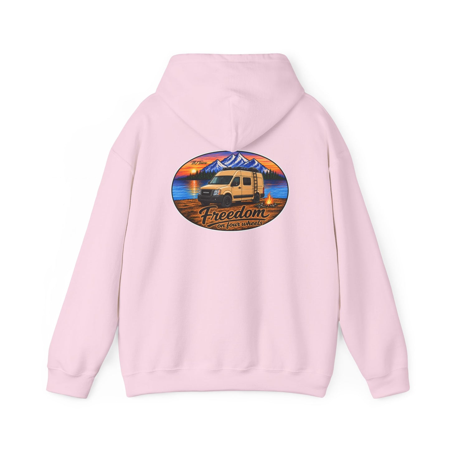 Nissan NV Merchandise Van 2500 3500 Freedom on Four Wheels Unisex Heavy Blend™ Hooded Sweatshirt