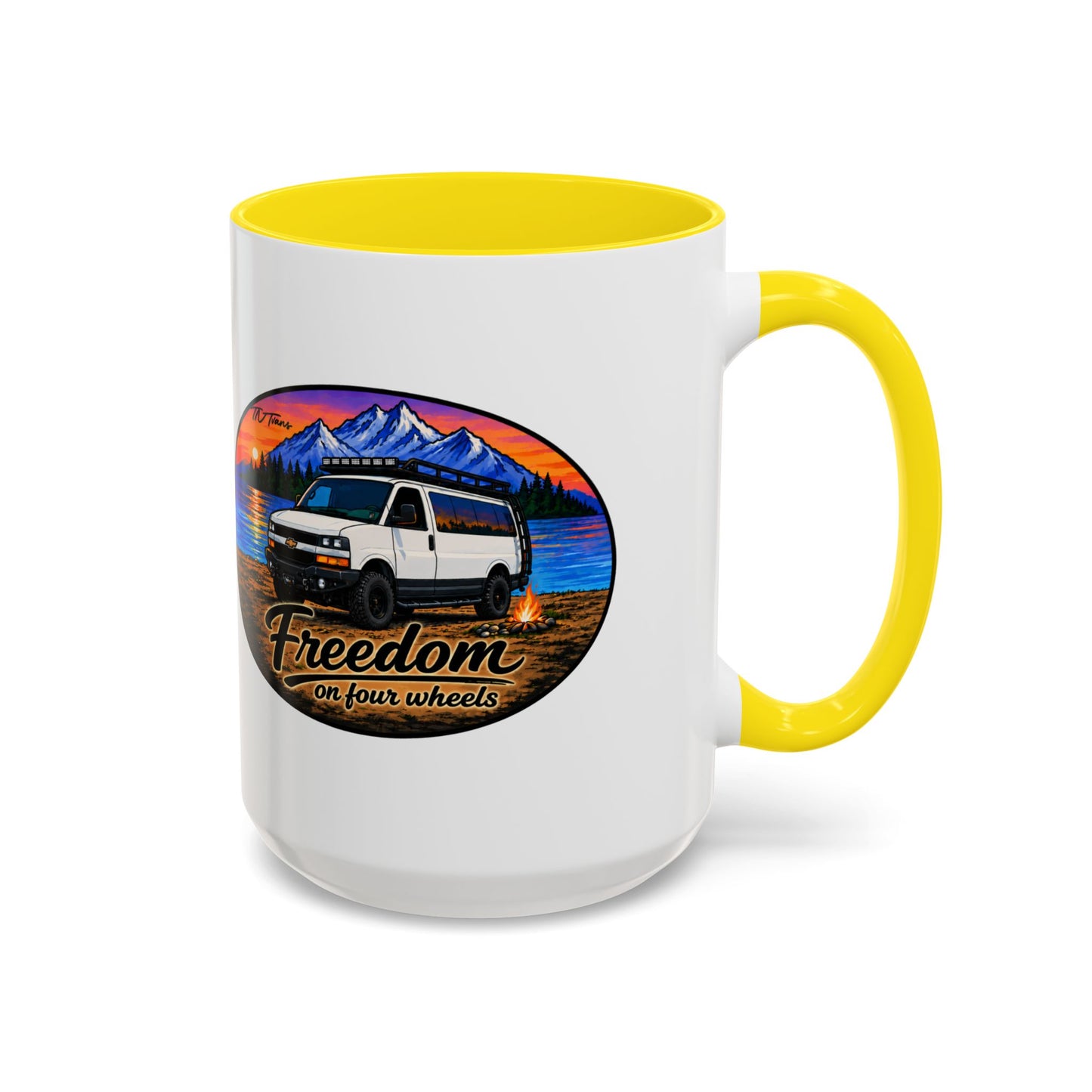 Chevy Express Freedom on Four Wheels Accent Coffee Mug (11, 15oz)