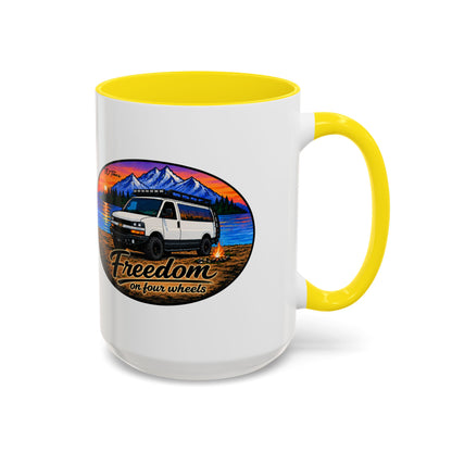 Chevy Express Freedom on Four Wheels Accent Coffee Mug (11, 15oz)