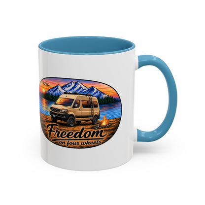 Sprinter Van Freedom on Four Wheels Accent Coffee Mug (11, 15oz)
