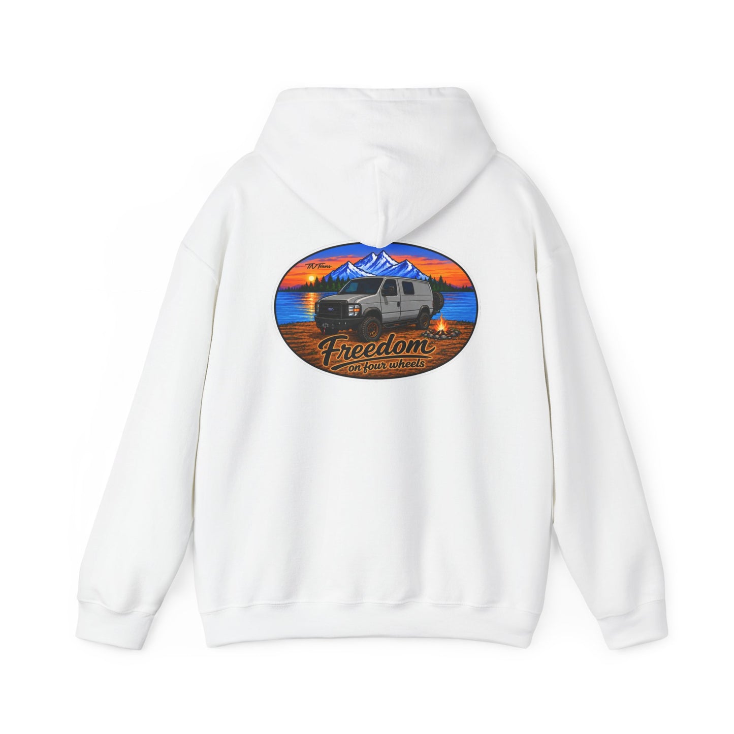 Ford Econoline Merchandise Freedom on Four Wheels Unisex Heavy Blend™ Hooded Sweatshirt