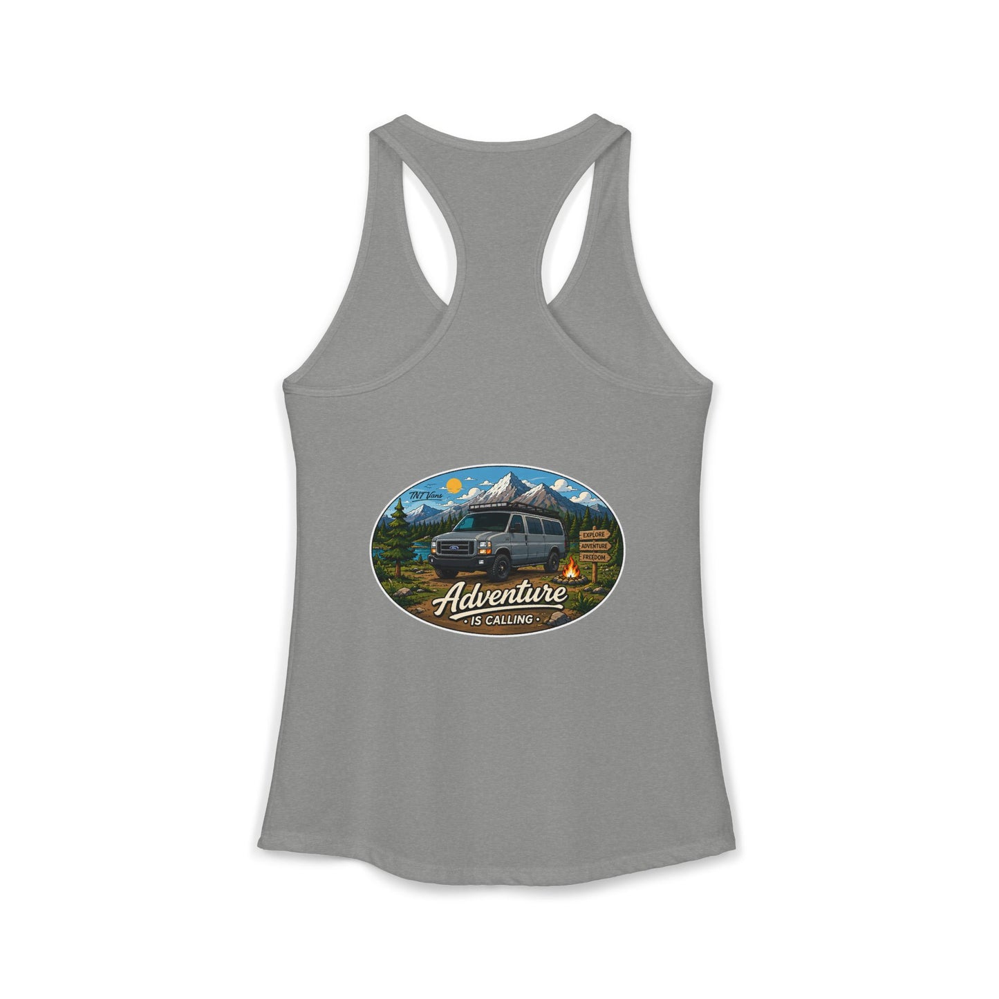 Ford Econoline Merchandise Adventure is Calling Women's Ideal Racerback Tank