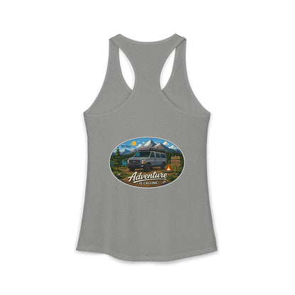 Ford Econoline Merchandise Adventure is Calling Women's Ideal Racerback Tank