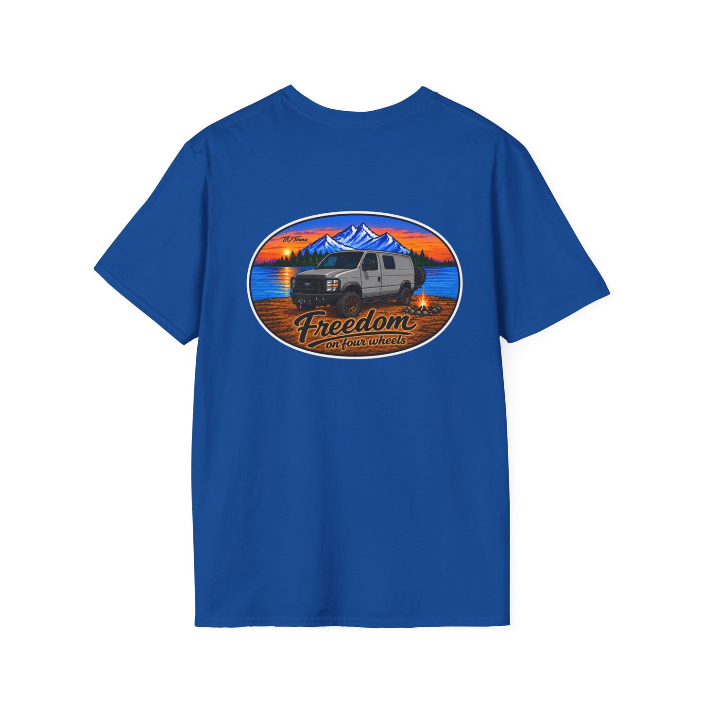 Ford Econoline Freedom on Four Wheels Unisex Softstyle T-Shirt