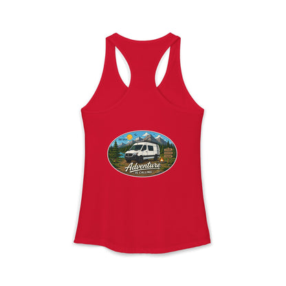 Mercedes Sprinter Merchandise Adventure is Calling Women's Ideal Racerback Tank
