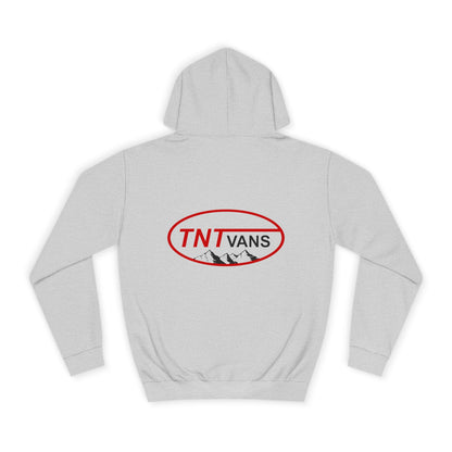 Unisex College Hoodie with Retro TNTVANS Logo, Casual Wear, College Life Hoodie, Perfect for Students, Gift for Graduates & Friends