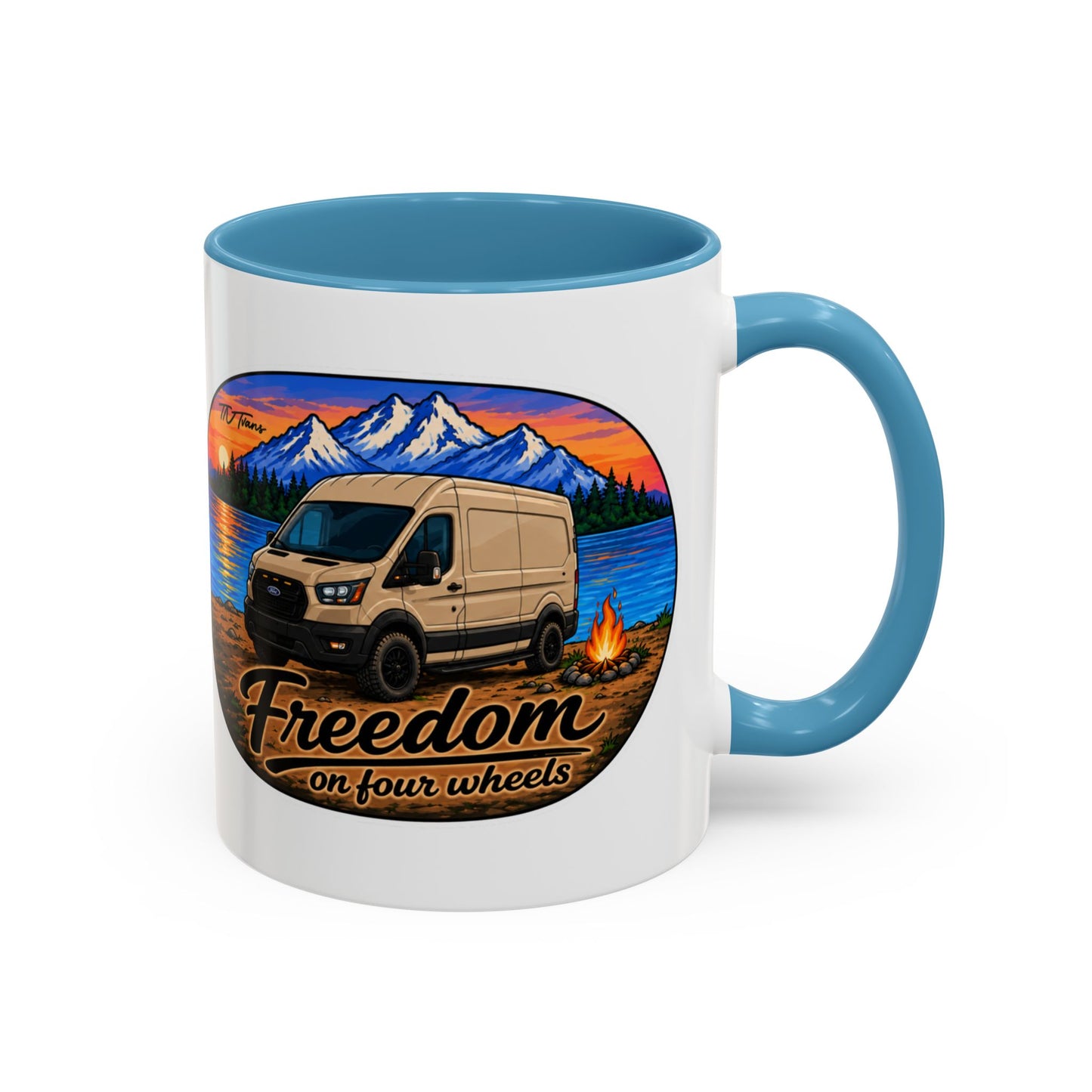 Ford Transit Freedom on Four Wheels Accent Coffee Mug (11, 15oz)