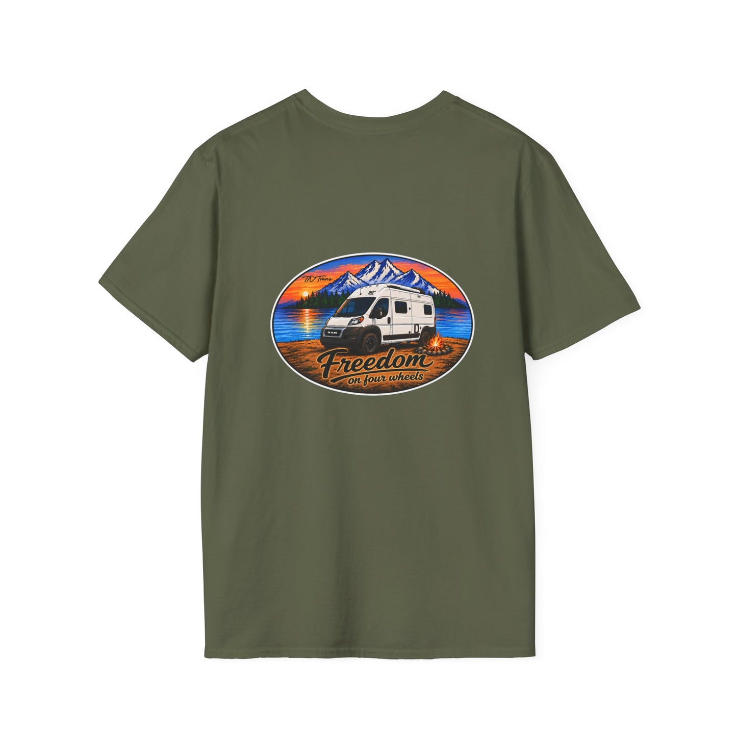 Ram ProMaster Merchandise Freedom on Four Wheels Unisex Softstyle T-Shirt