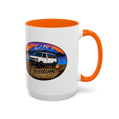 Chevy Express Freedom on Four Wheels Accent Coffee Mug (11, 15oz)