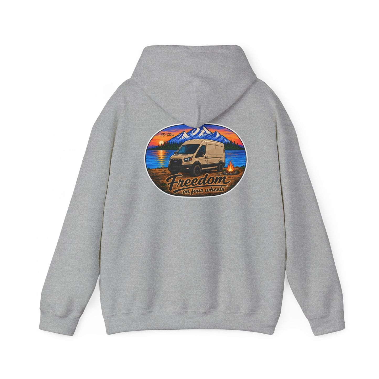 Ford Transit Merchandise Freedom on Four Wheels Unisex Heavy Blend™ Hooded Sweatshirt