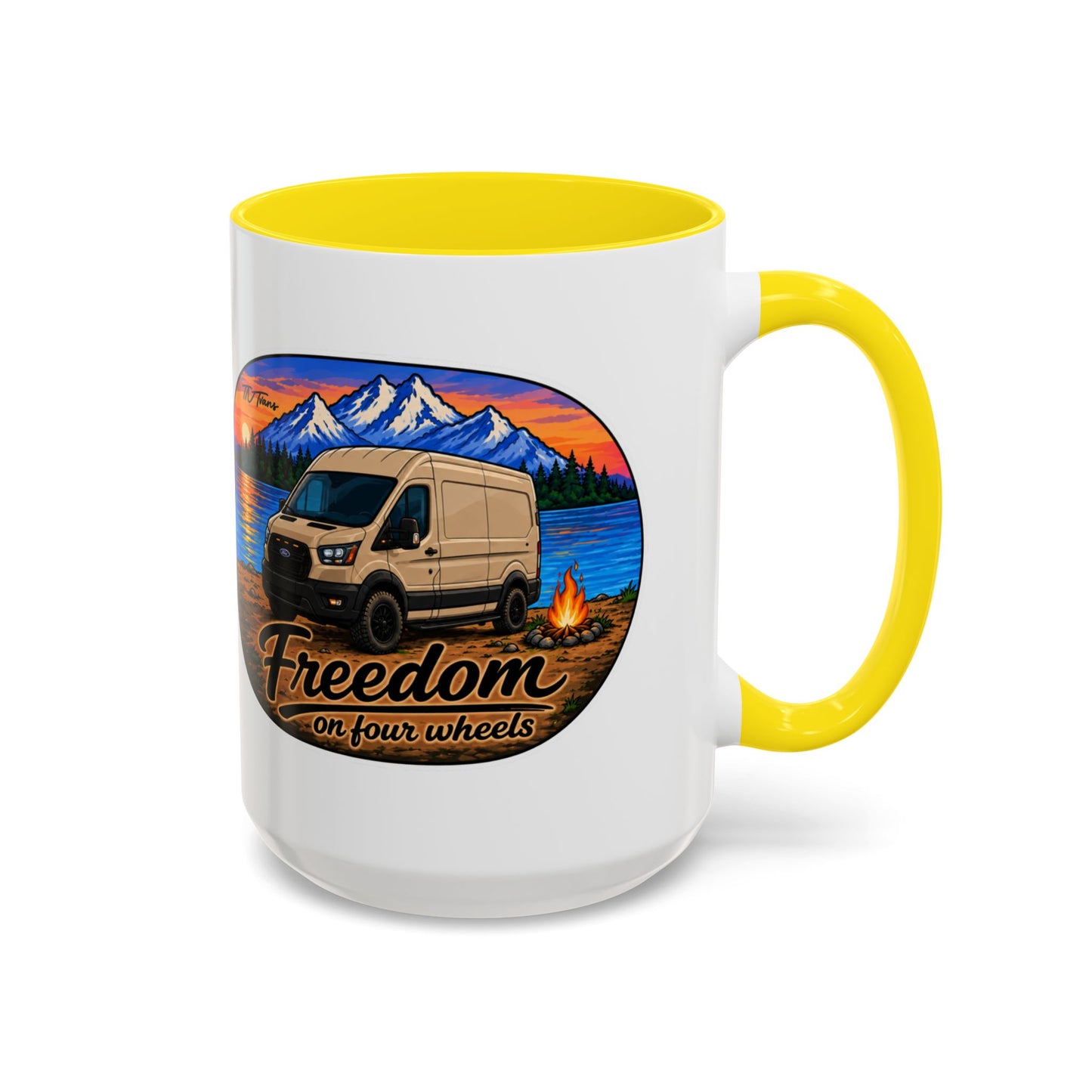 Ford Transit Freedom on Four Wheels Accent Coffee Mug (11, 15oz)