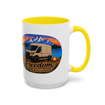 Ford Transit Freedom on Four Wheels Accent Coffee Mug (11, 15oz)