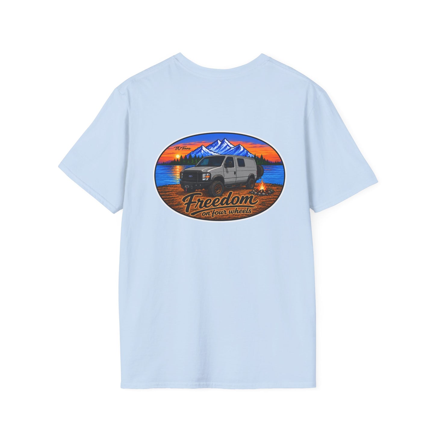 Ford Econoline Freedom on Four Wheels Unisex Softstyle T-Shirt