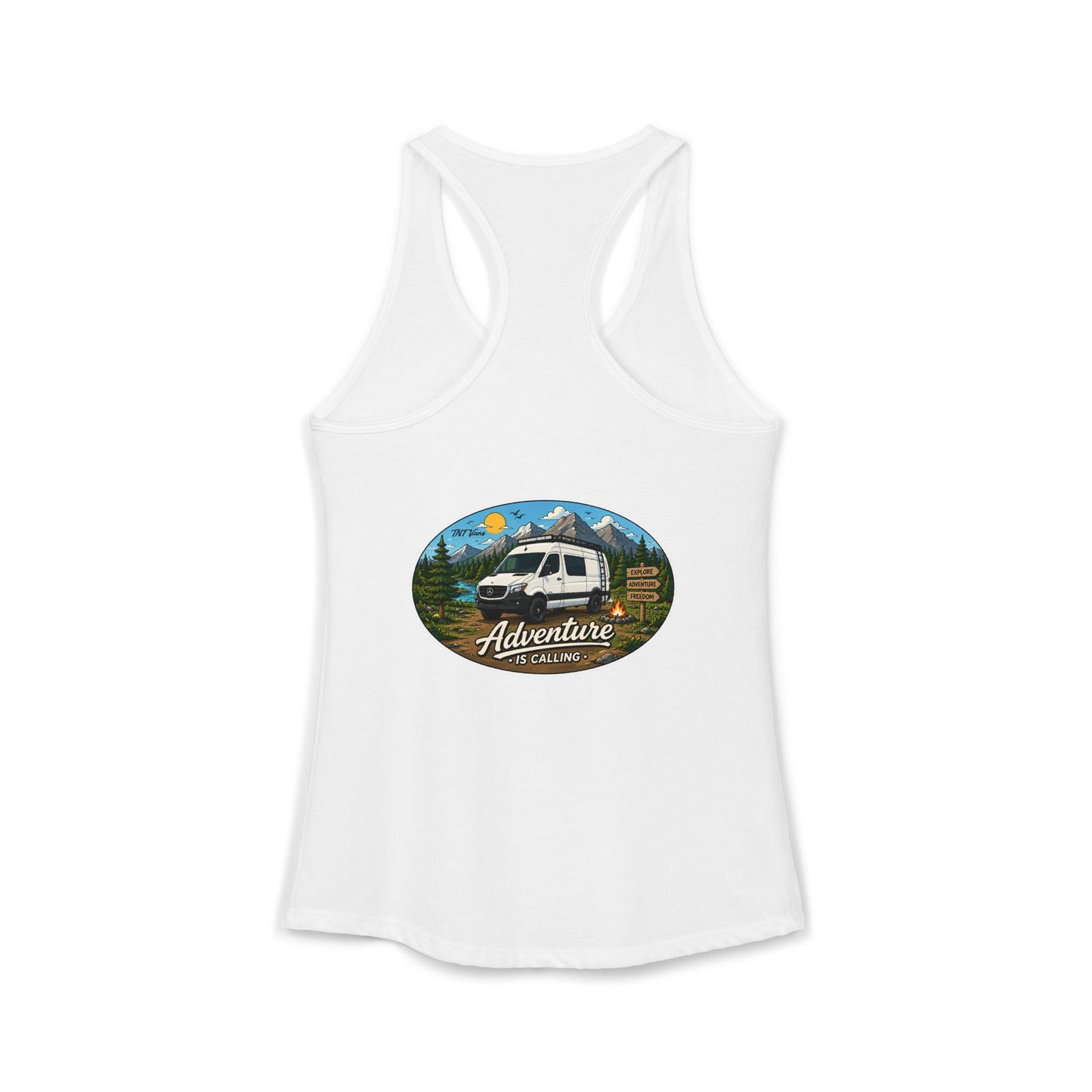 Mercedes Sprinter Merchandise Adventure is Calling Women's Ideal Racerback Tank
