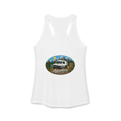 Mercedes Sprinter Merchandise Adventure is Calling Women's Ideal Racerback Tank