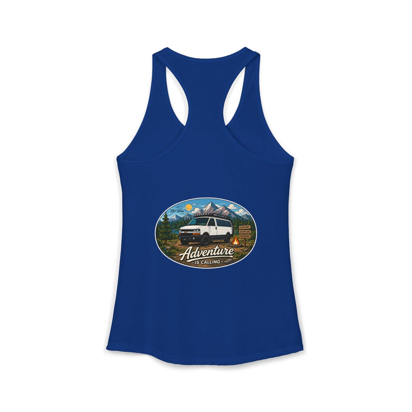 Chevy Express Merchandise Adventure is Calling Women's Ideal Racerback Tank