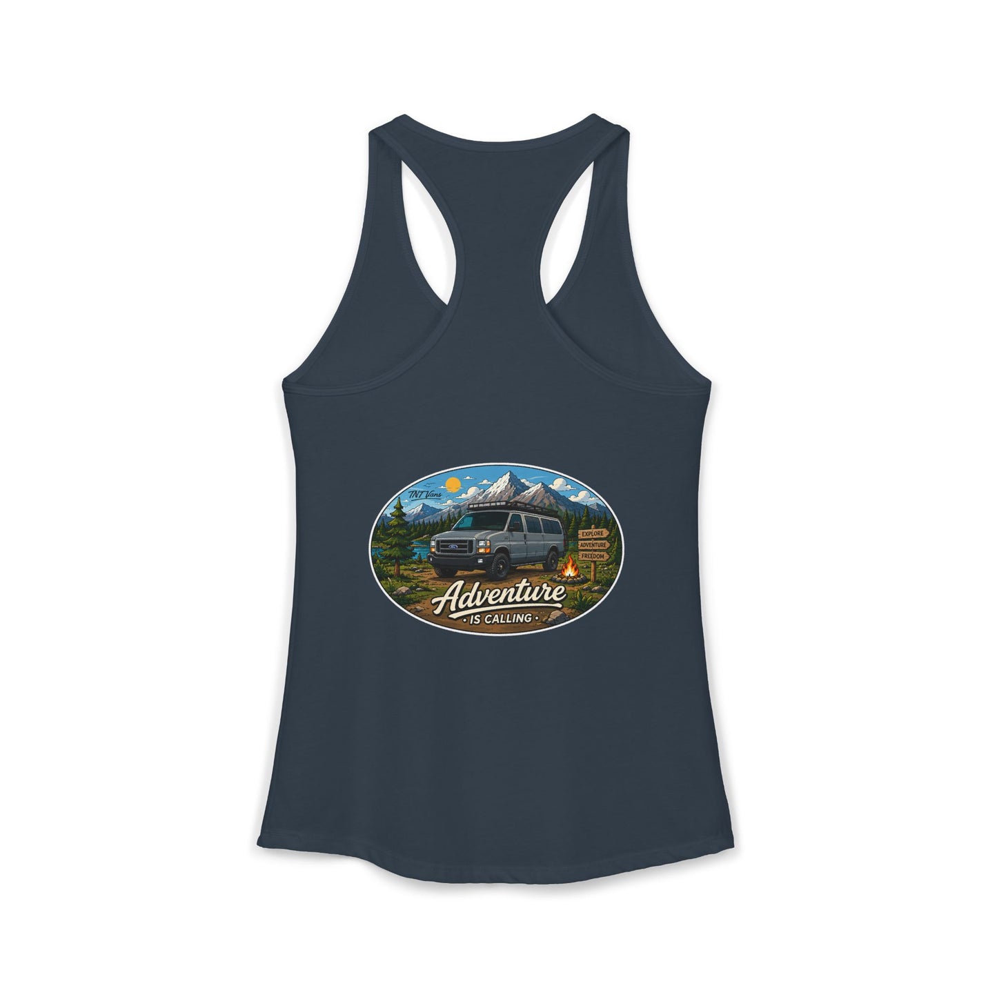 Ford Econoline Merchandise Adventure is Calling Women's Ideal Racerback Tank