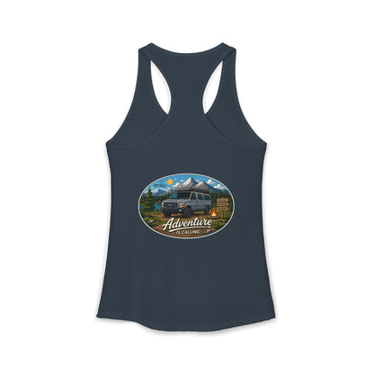 Ford Econoline Merchandise Adventure is Calling Women's Ideal Racerback Tank