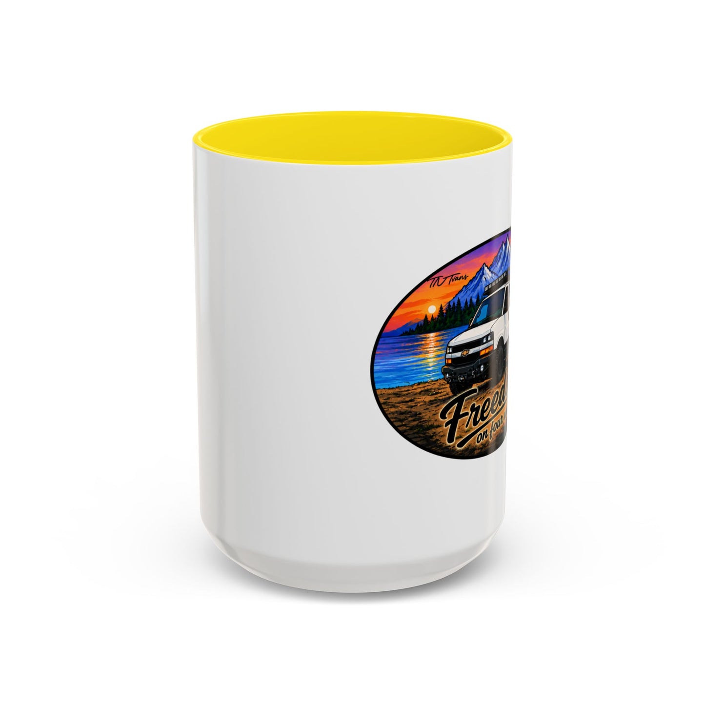 Chevy Express Freedom on Four Wheels Accent Coffee Mug (11, 15oz)