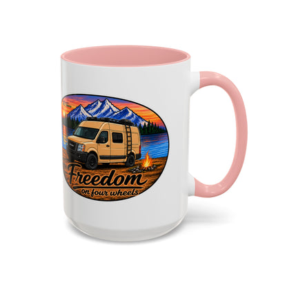 Nissan NV Freedom on Four Wheels Accent Coffee Mug (11, 15oz)