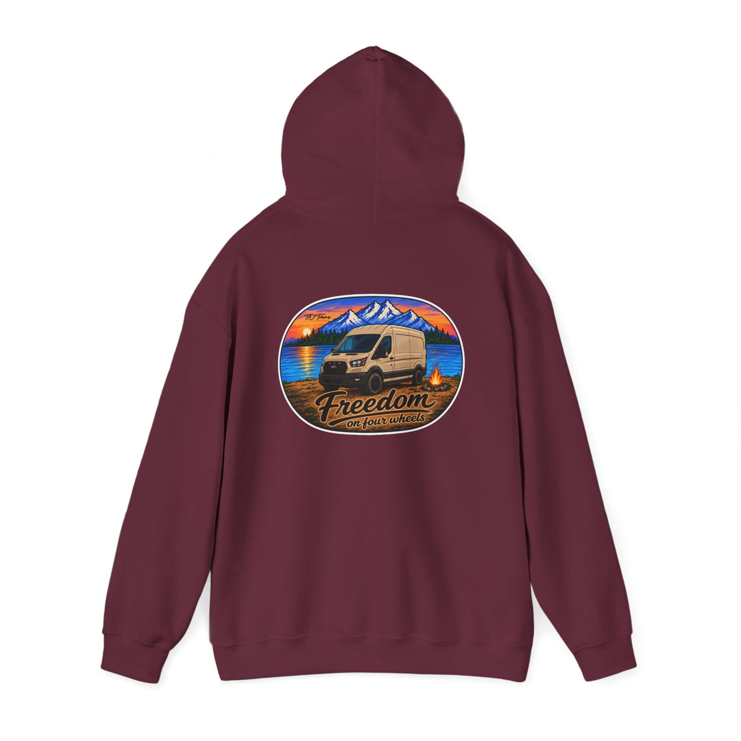 Ford Transit Merchandise Freedom on Four Wheels Unisex Heavy Blend™ Hooded Sweatshirt