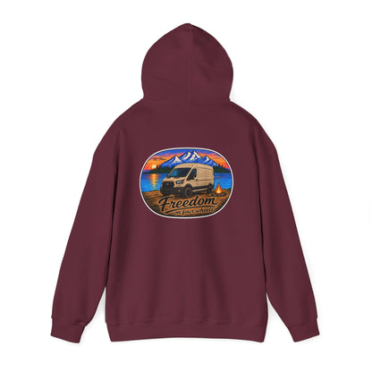 Ford Transit Merchandise Freedom on Four Wheels Unisex Heavy Blend™ Hooded Sweatshirt