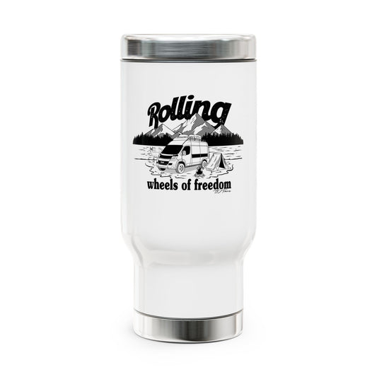 Ram ProMaster Merchandise Stainless Steel Travel Mug with Handle, 14oz