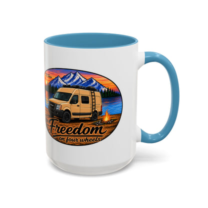Nissan NV Freedom on Four Wheels Accent Coffee Mug (11, 15oz)