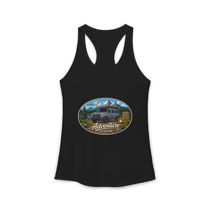 Ford Econoline Merchandise Adventure is Calling Women's Ideal Racerback Tank