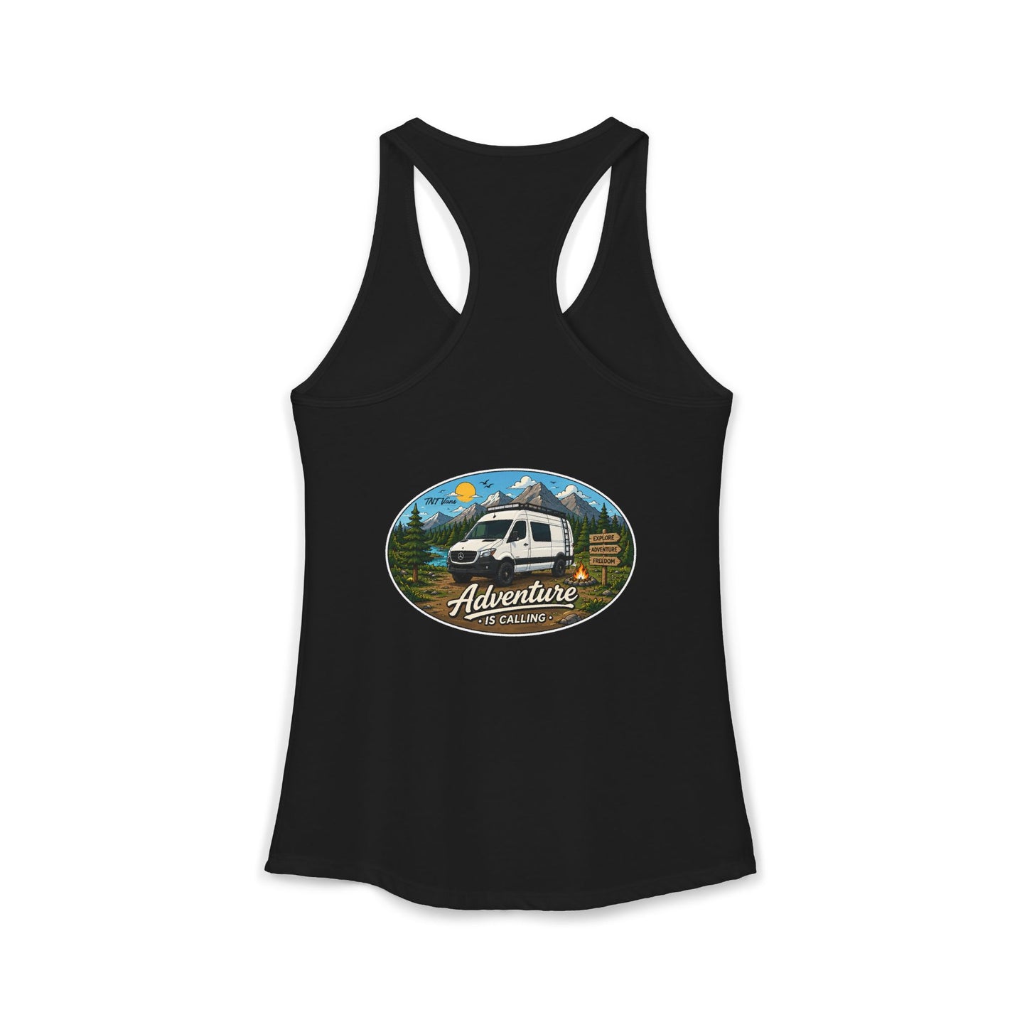 Mercedes Sprinter Merchandise Adventure is Calling Women's Ideal Racerback Tank