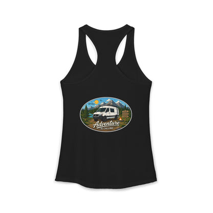 Mercedes Sprinter Merchandise Adventure is Calling Women's Ideal Racerback Tank