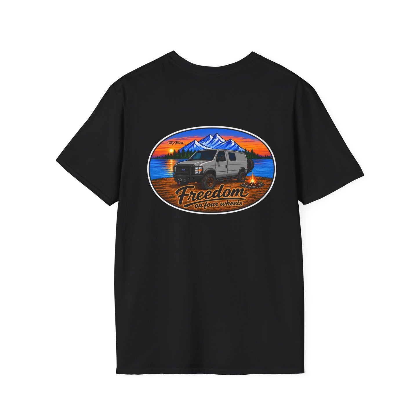 Ford Econoline Freedom on Four Wheels Unisex Softstyle T-Shirt
