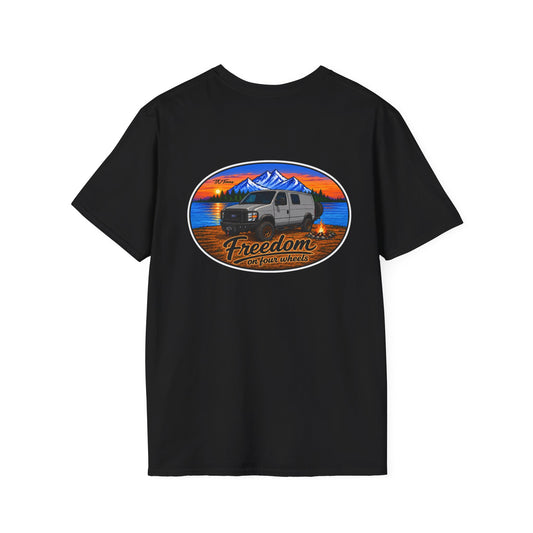 Ford Econoline Freedom on Four Wheels Unisex Softstyle T-Shirt