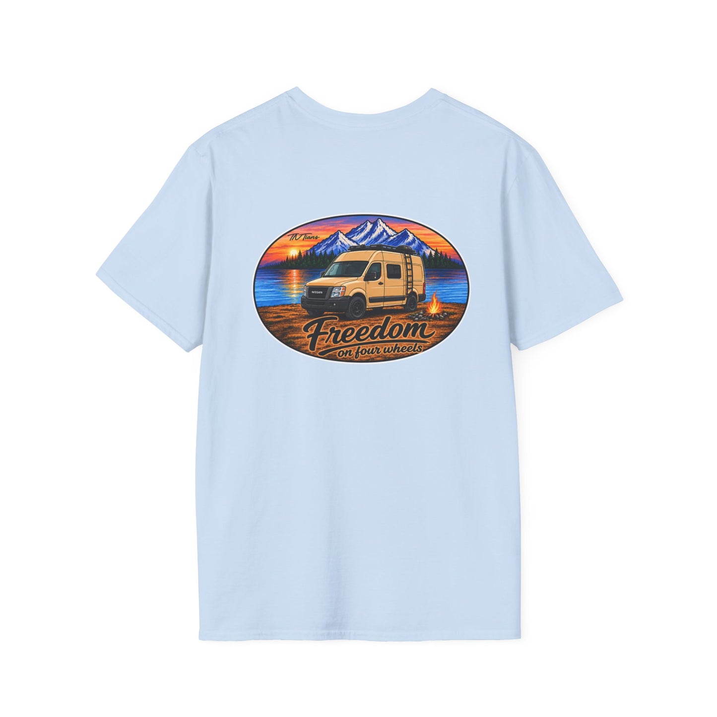 Nissan NV Freedom on Four Wheels Unisex Softstyle T-Shirt